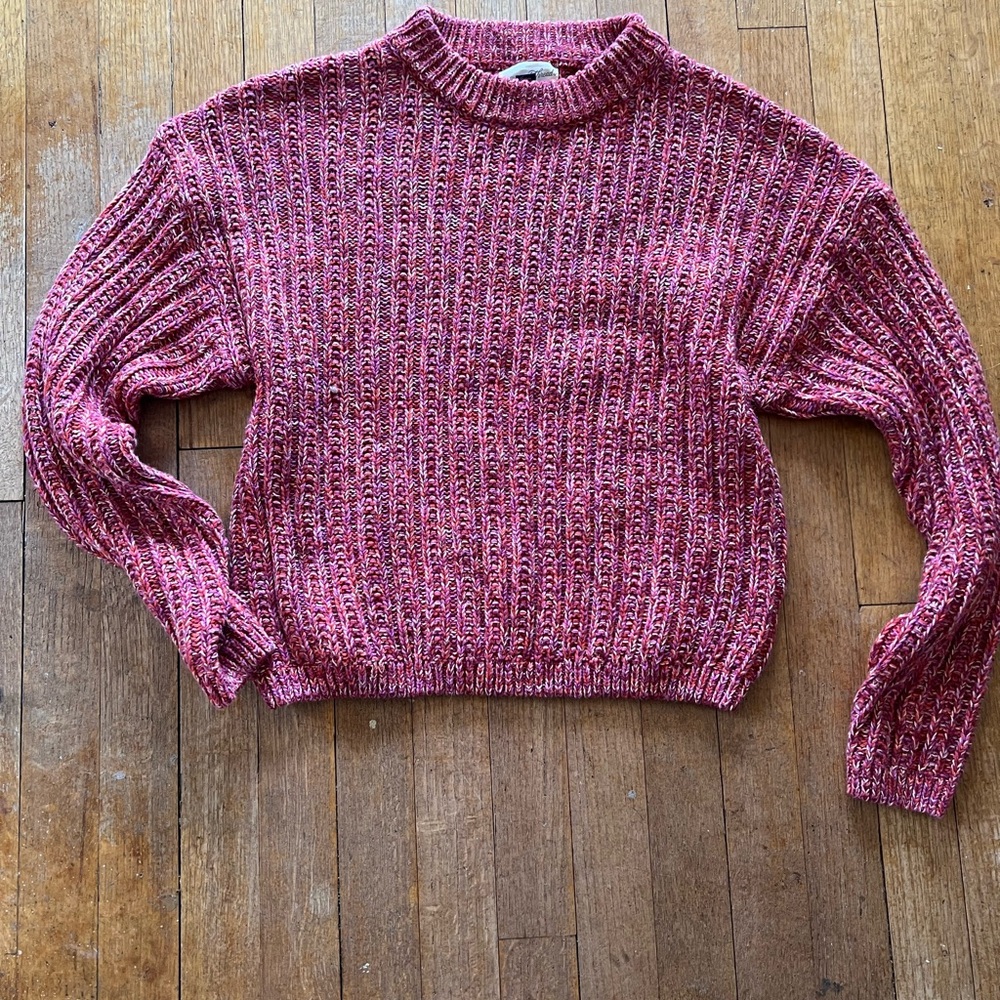 Universal Thread Marled Ribbed Cropped Sweater, P… - image 3